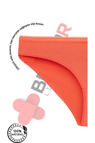 BEGBOR LİNGERİE Solid Textured High Waist Women's Slip Panties – Soft Cotton Comfort