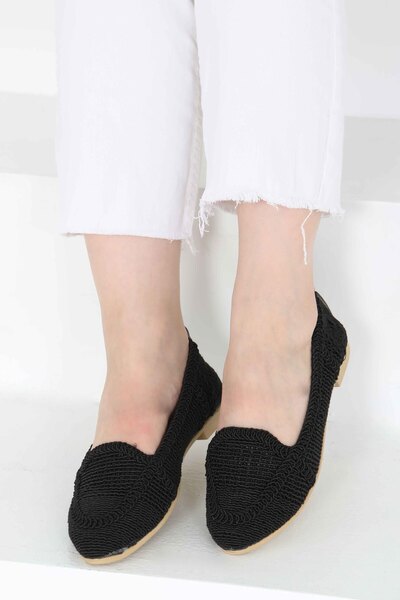 TOFİSA Balerini negri tricotați de damă - 27241