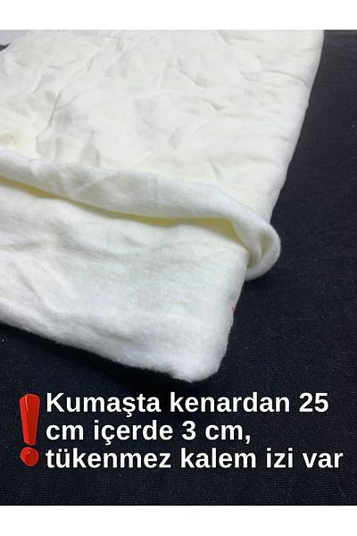 Yiğit Kumaş Less Raised 3 Yarn Fabric, Piece 80X140 cm Cream