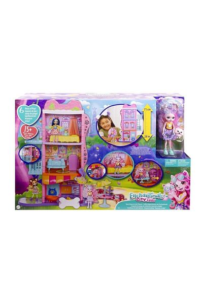 Enchantimals Set de joacă – Casă și cafenea în oraș