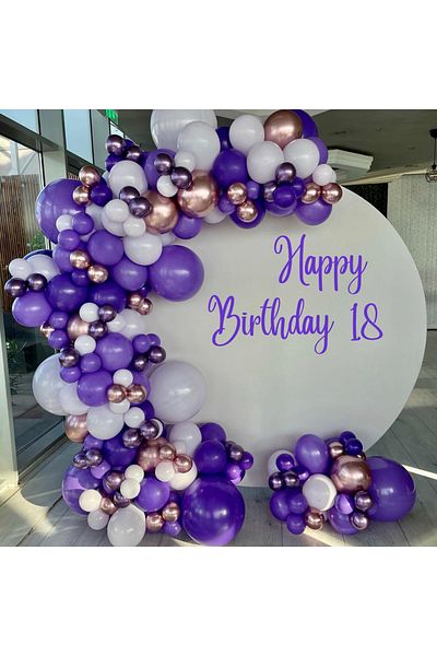 Ropet Set of 10 latex balloons, Purple, 30cm, Ropet