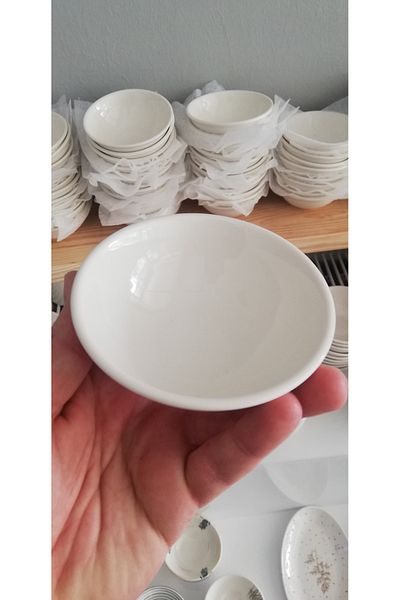SARE Porcelain Jam Bowl Lean Shams (6 Pieces) 100% Porcelain Snack Bowl