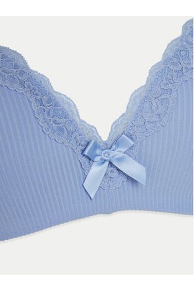 Hunkemöller Sutien fără armătură hunkemoller pentru femei 301081 Albastru ceresc