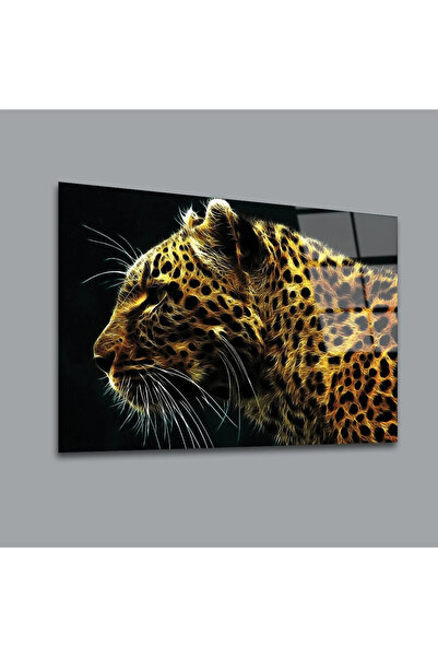 Jaguar Hayvanlar Alemi 4 mm Temperli Cam Tablo – Dekoratif Salon ve Ofis Duvar Tablosu