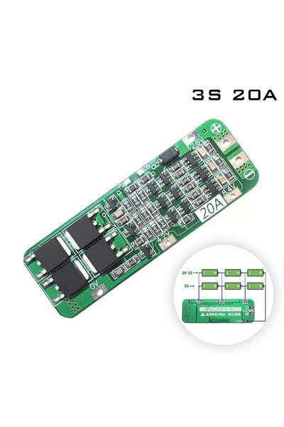 3s 20a Lipo Battery Protection And Balance Circuit - Bms Module (11.1V LITHIUM BATTERY COMPATIBLE)