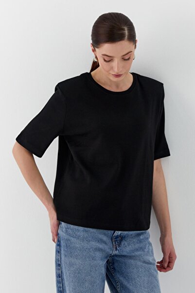 Shopping Shop Μπλουζάκι Oversize ΜΑΥΡΟ