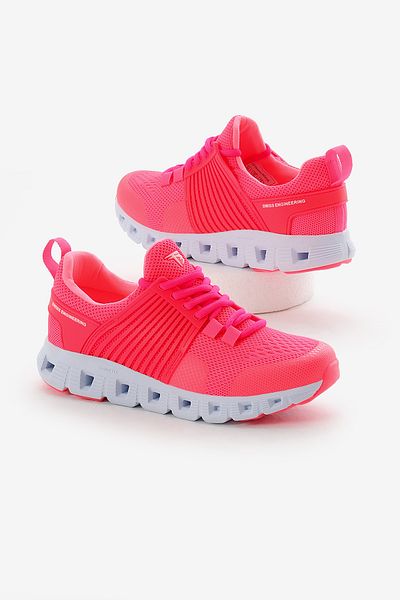 Tonny Black Αθλητικά παπούτσια Unisex Fuchsia Design Thermo Sole ριγέ αναπνεύσιμο ύφασμα με κορδόνια