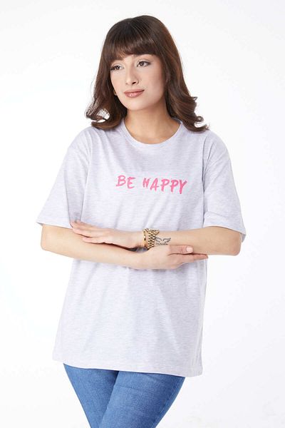 TOFİSA Printed T-Shirt Gray - 25171