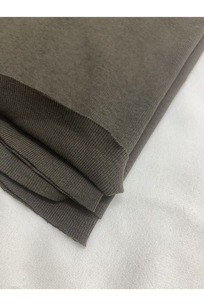 Yiğit Kumaş Brown Baby Rib Combed Cotton Fabric, Piece 90X200 cm