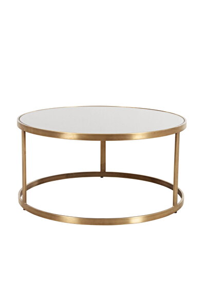 MUVA Concept Halo Modern Aynalı Metal Orta Sehpa