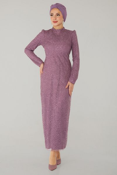 TOFİSA Rochie de seara stralucitoare Liliac - 26520