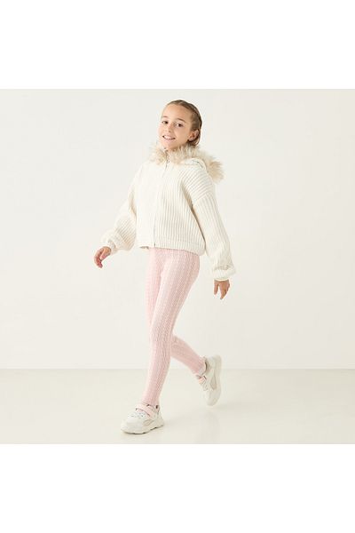 Juniors Textured Leggings With Elasticated Waistband