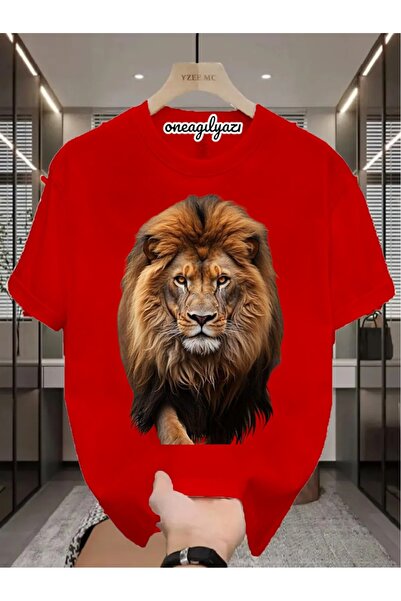 oneagılyazı Tricou oversize cu imprimeu Lion