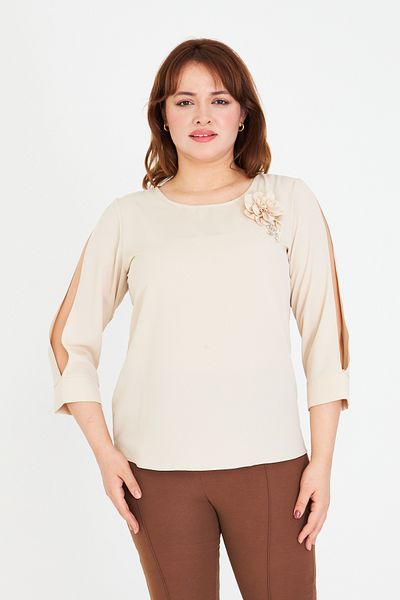 UNIQUE LADY Women S Plain Floral Detailed Blouse - Stylish and Elegant Design