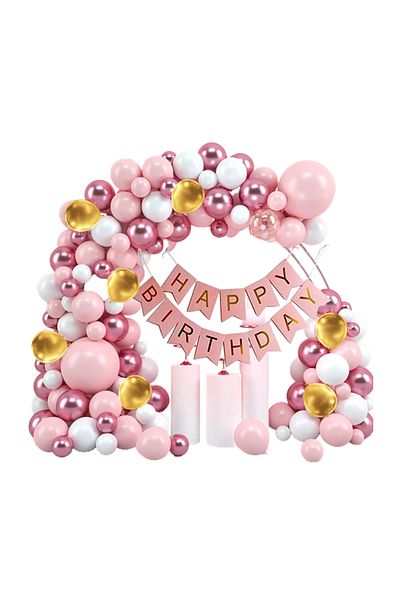 Ropet Happy Birthday balloon arch and party decorations set, 8935, 69 pcs, Ropet