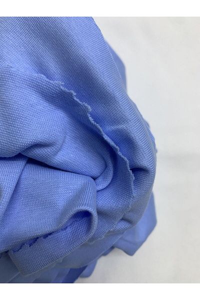 Yiğit Kumaş Blue Fine Ribana Fabric, Piece 100X170 cm