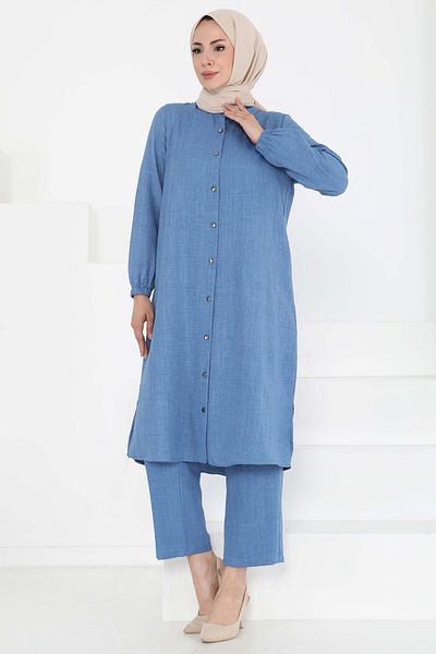 TOFİSA Judge Collar Double Suit Indigo - 27183