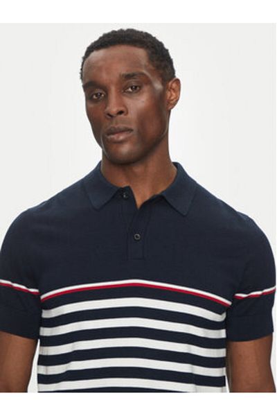 Hechter Paris Polo bărbătesc 65017690 Albastru marin
