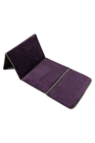 MANASEK 55x110cm Foldable Prayer Mat with Back Rest