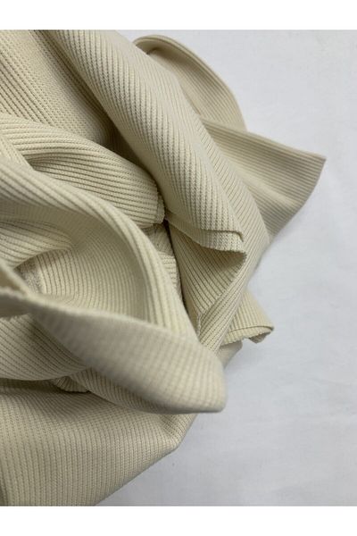 Yiğit Kumaş Camisole (Ribana) Fabric, Piece 100X140 cm Cream