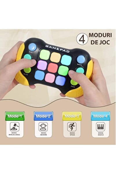 Tim Jucărie interactivă Flippy, tip consolă Pop It, 6 butoane funcționale, 5 moduri de joc, 600 de niveluri, pentru vârste de la 3 ani în sus