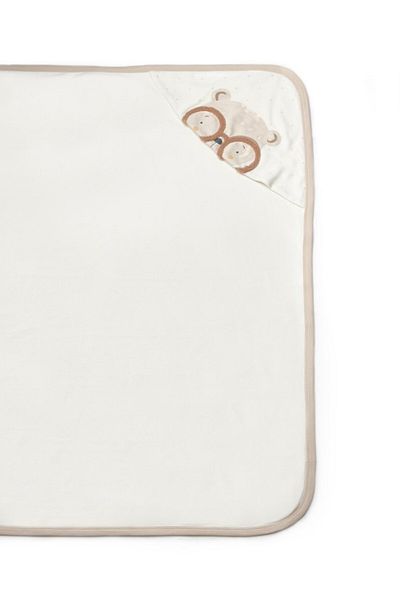 BabyCosy Organic Wear Paturica cu gluga pentru nou nascut, 100% bumbac organic, TeddyBear, BabyCosy