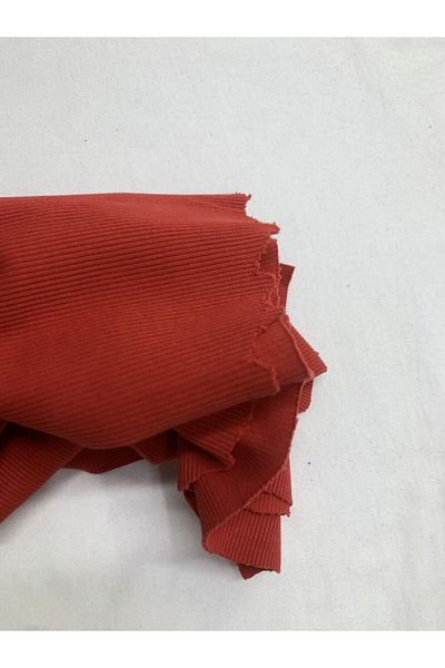 Yiğit Kumaş Red Camisole (Ribana) Fabric, Piece 40X140 cm