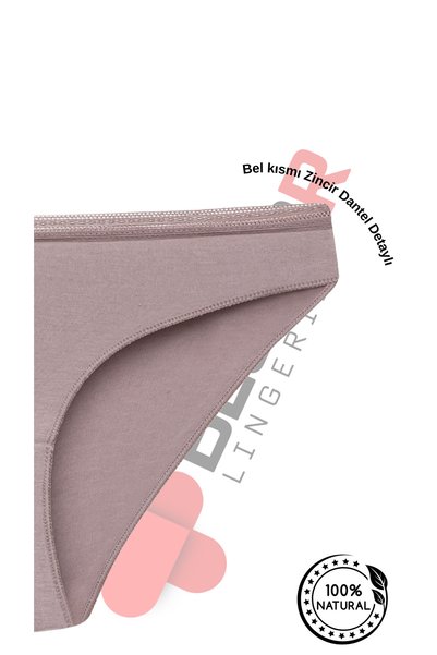 BEGBOR LİNGERİE Solid Textured High Waist Women's Slip Panties – Soft Cotton Comfort