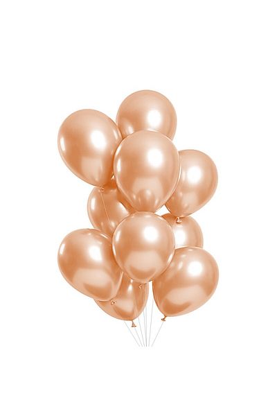 Ropet Set of 50 Latex Chrome Balloons 30cm, Rose Gold, Pearlescent, Ropet