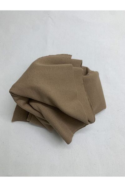 Yiğit Kumaş Brown Camisole (Ribana) Fabric, Piece 45X110 cm