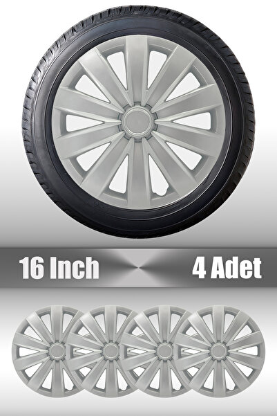 FRWY Ford Transit 16" Inç Uyumlu 4 Adet 1 Takım Gri Jant Kapağı