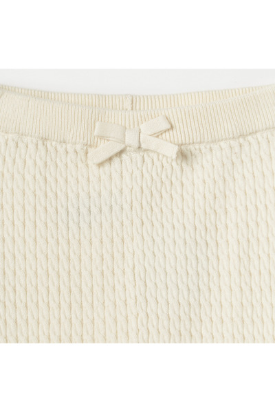 Juniors Textured Leggings With Ruffled Hem And Elasticated Waistband