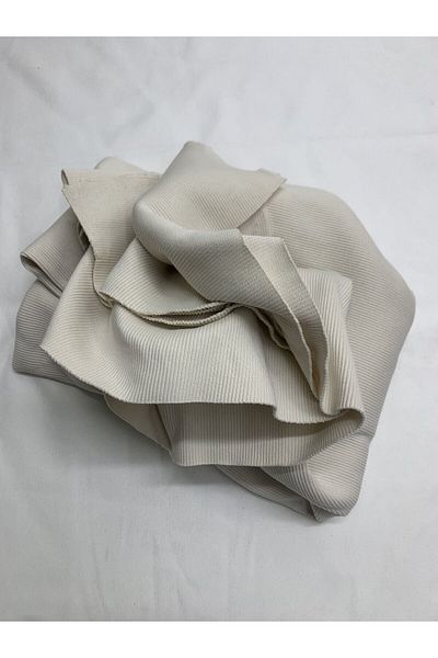 Yiğit Kumaş Cream Camisole (Ribana) Fabric, Piece 110X120 cm