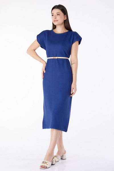 TOFİSA Jile Dress Navy Blue - 25462