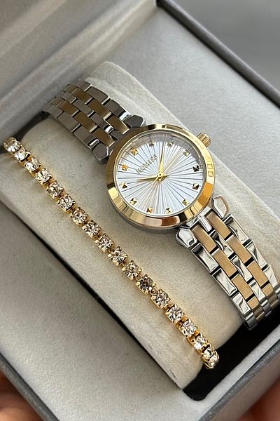 Homies Women Wrist Watch Small Case Gift Box with Bracelet Gift for Special Occasions.Hm7373S01