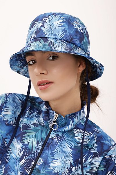 Remsa Mayo Patterned Bucket Hat Rş-113 Feather Navy Blue03