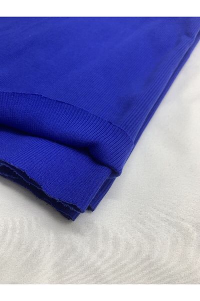 Yiğit Kumaş Saks Blue Camisole (Ribana) Fabric, Piece 55X130 cm