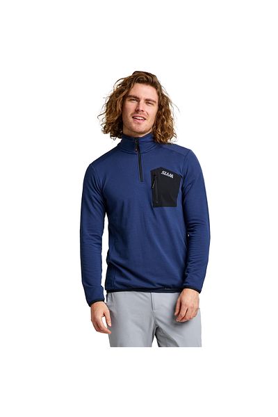 Slam Act Lgt Grid Fleece Men's Blue Fleece