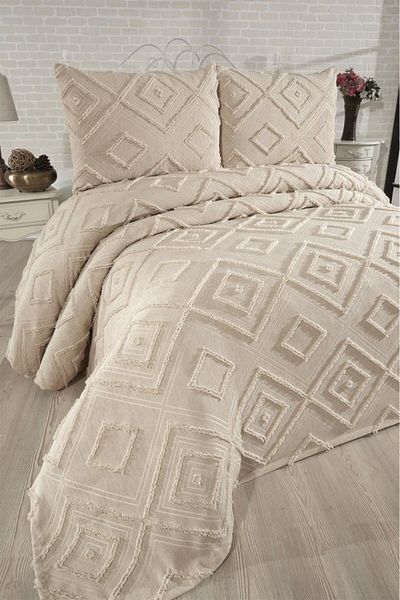 Çeyiz Diyarı Dowry Land Samira 3 Piece Double Pique Set Beige