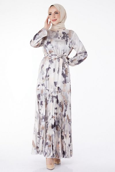 TOFİSA Rochie de seara cu modele cu fusta plisata afumata - 24882