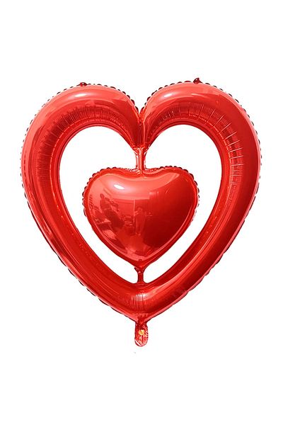 Ropet Foil balloon with stand, Heart figurine, Red, 100 cm, Ropet