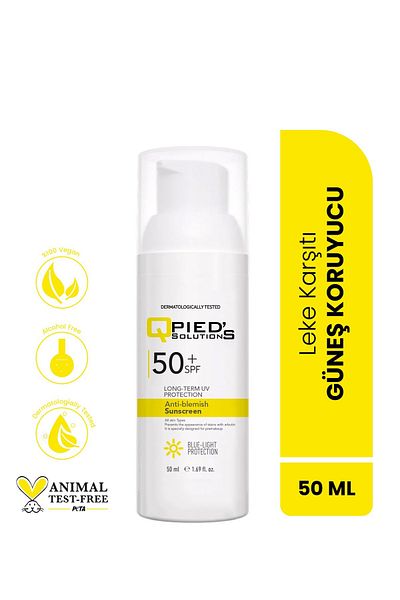 Qpieds Solutions 50 Spf Anti-Blemish High Protective Facial Sun Cream 50 ml