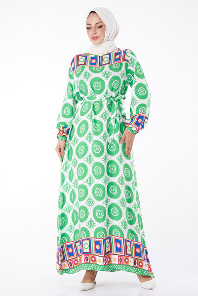 TOFİSA Φόρεμα με έθνικ σχέδιο πράσινο - 26228
