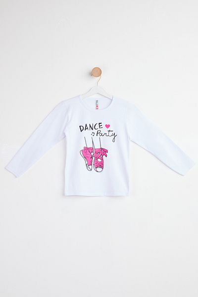 TOFİSA Printed Long Sleeve T-Shirt White - 24476