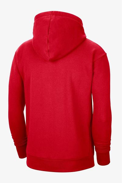 Nike Nba Toronto Raptors Essential Fleece Pullover Hoodie Men's Hooded Loose Cut Sweatshirt Red
