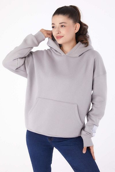 TOFİSA Pulover cu glugă gri - 26219