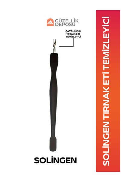 Güzellik Deposu Solingen Cuticle Cleaner Trimmer Cuticle Pusher with Fork Tip