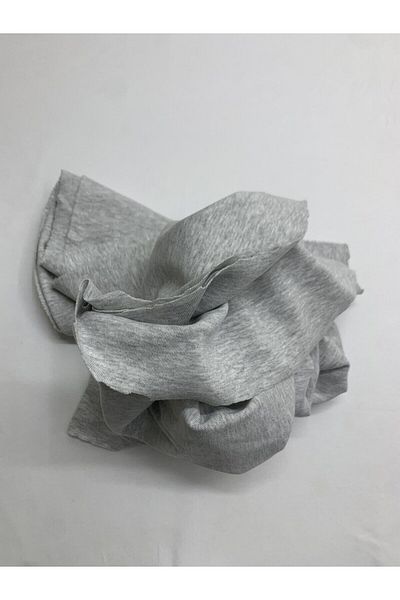 Yiğit Kumaş Gray Flexible Baby Rib Combed Cotton Fabric, Piece 80X170 cm