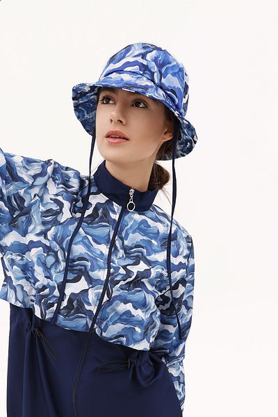 Remsa Mayo Patterned Bucket Hat Rş-113 Pera Granite Navy Blue01