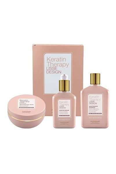 Alfaparf Milano Set Alfaparf Lisse Design Keratin, Shampoo 250 ml + Mask 200 ml + Serum 125 ml, Set